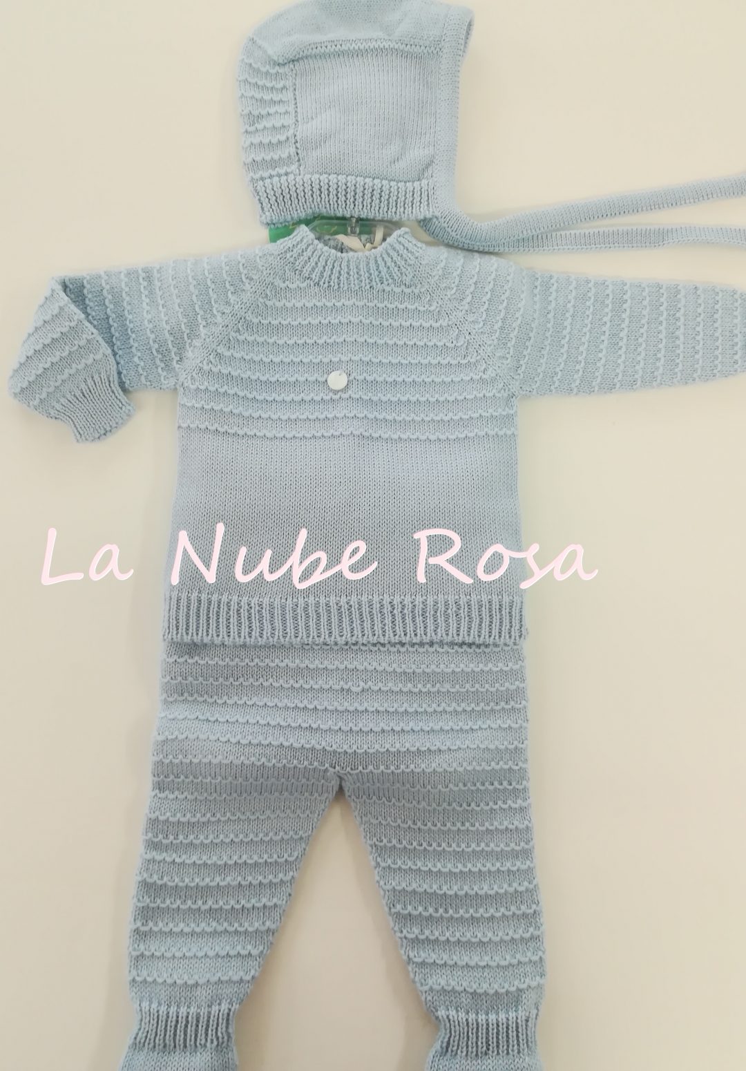 CONJUNTO LANA BEBÉ La nube rosa