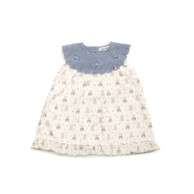 VESTIDO CONEJITOS AZUL  JULIANA