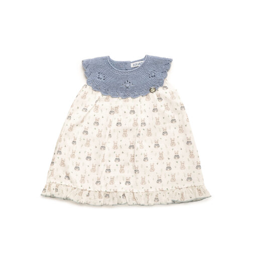 VESTIDO CONEJITOS AZUL  JULIANA