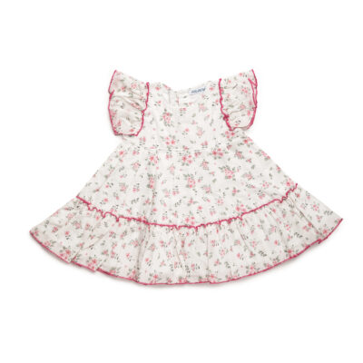 VESTIDO VOLANTES FLORECITAS PLUMETI JULIANA