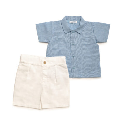 CONJUNTO CAMISA Y PANTALON AZUL JULIANA