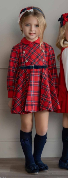 VESTIDO CUADROS ROJOS MIRANDA