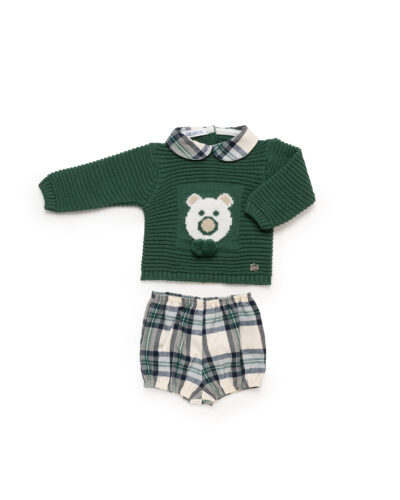 CONJUNTO DOS PIEZAS OSO VERDE