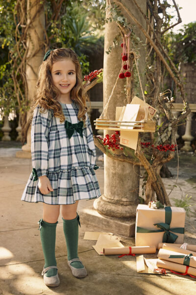 VESTIDO CUADROS VERDES JULIANA