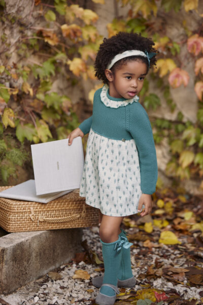 VESTIDO DE JULIANA CUERPO PUNTO VERDE VALTICO