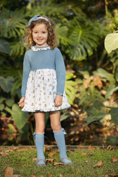 VESTIDO AZUL NUBE DE PUNTO