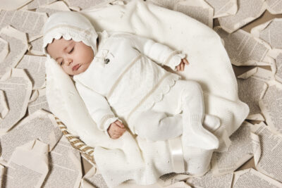 CONJ POLAINAS BEBÉ CREMA/CAMEL JULIANA