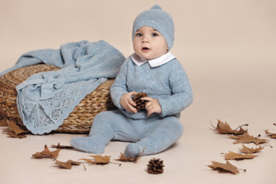 CONJUNTO PUNTO AZUL CUELLO JULIANA